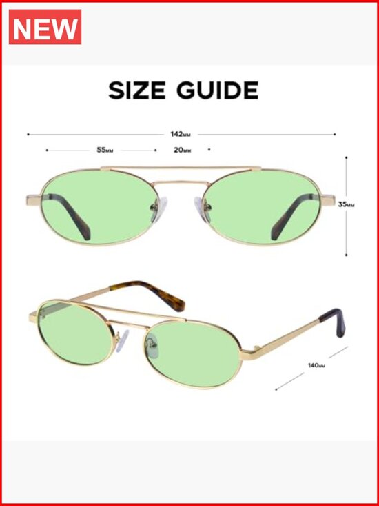Retro Oval Metal Sunglasses UV400 Protection main image 6